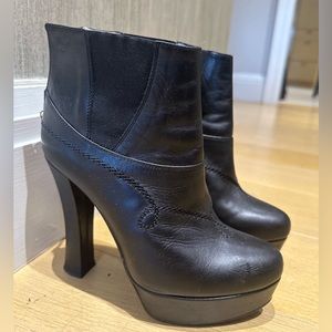 Carlo Pasolini Size 36 / US 5.5 Heeled Black Leather Booties EUC